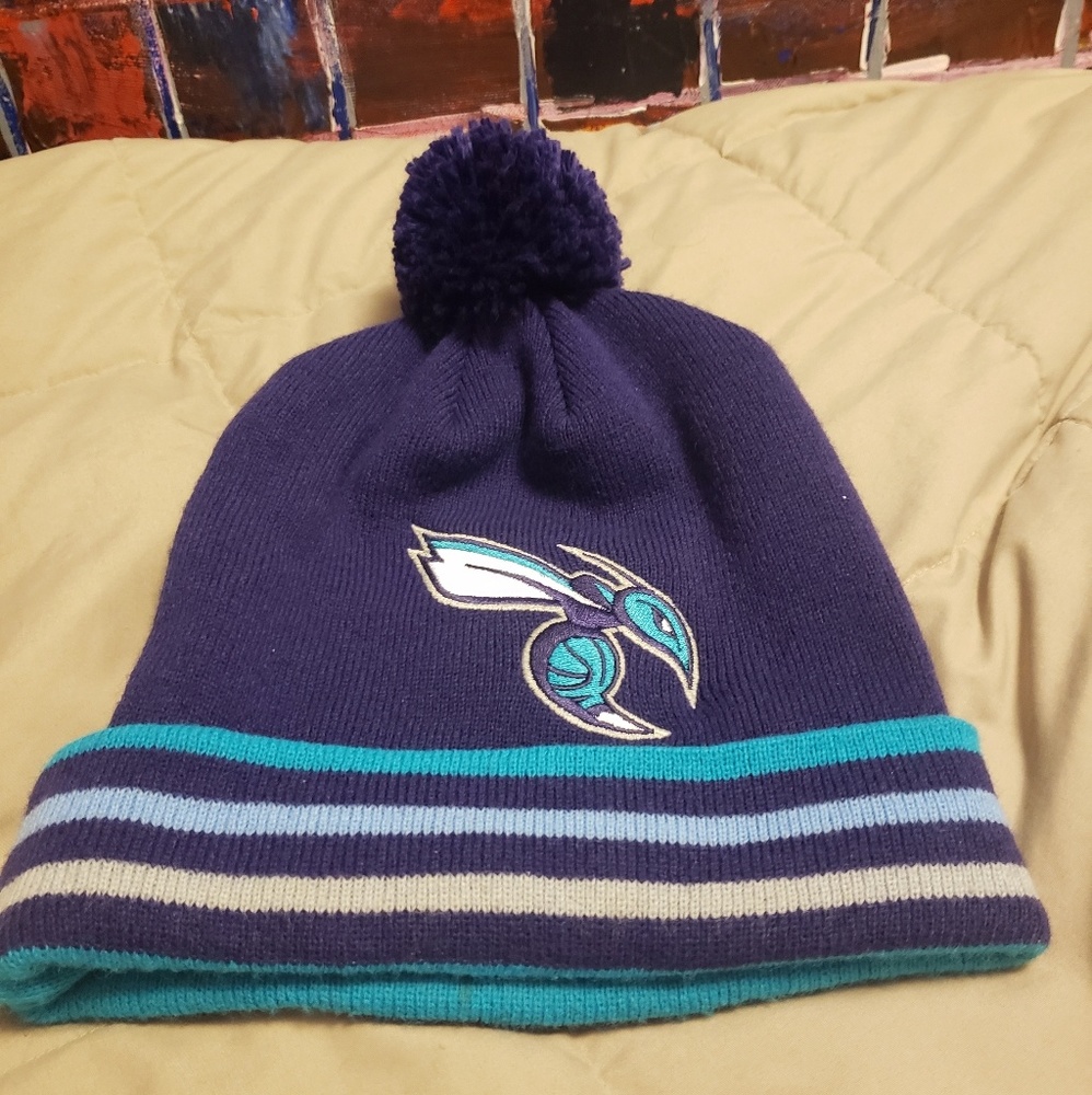 Charlotte Hornets pom pom Beanie